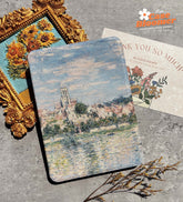 Custom Name Claude Monet Village in Summer Oil Painting iPad case, Free Personalization